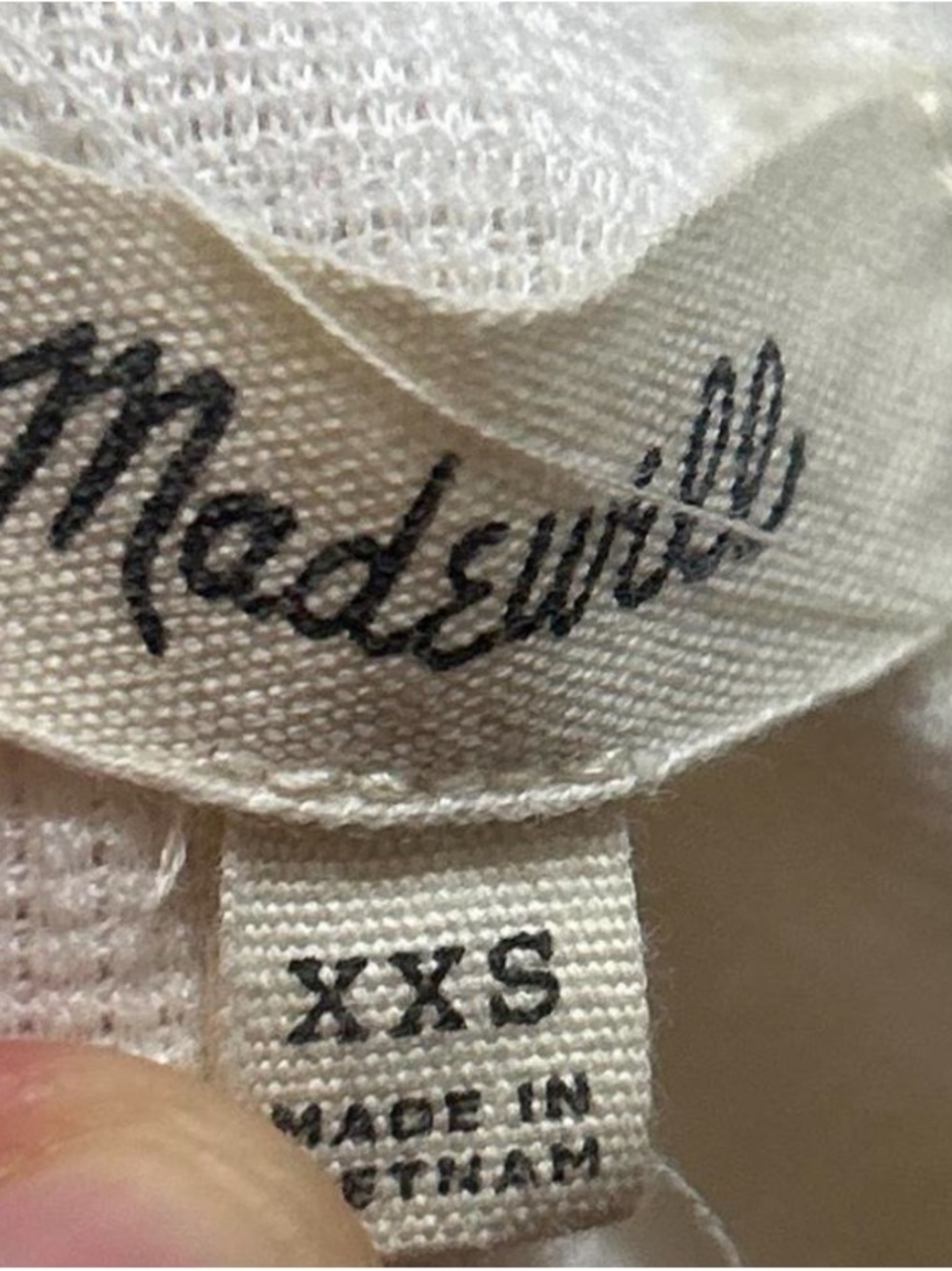Madewell Cream Cold-Shoulder Tie-Detail Blouse - Picture 4 of 6